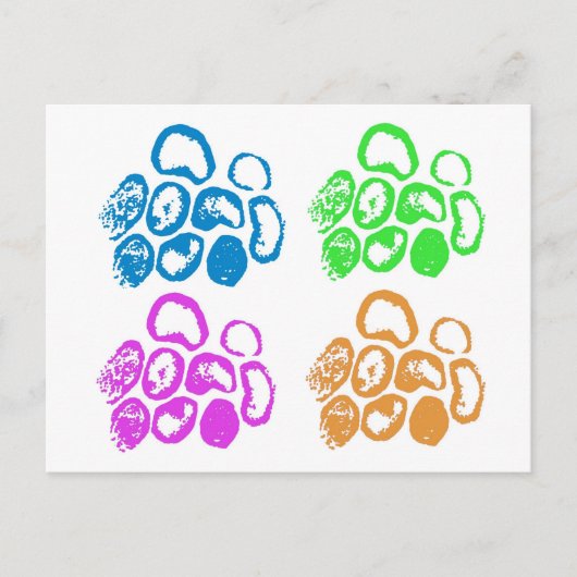 4 Motifs de virus - Carte postale (Devant)