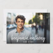 4 Naam fotocollage in script - Afstuderen Kaart (Voorkant)