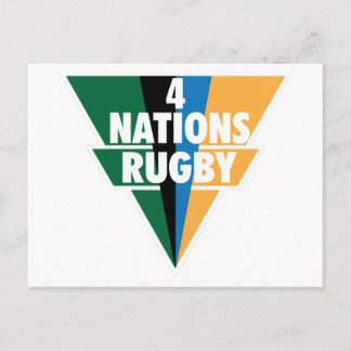 4 Naciones Rugby Briefkaart