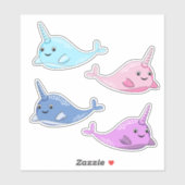 4 Narwhal Vinyl Sticker (Vel)