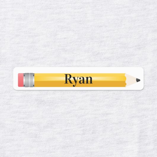 4 Noms Différents Crayons Fer sur Étiquette (Design 1)