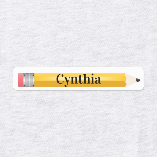 4 Noms Différents Crayons Fer sur Étiquette (Design 2)