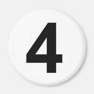 4 - nummer vier magneet