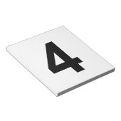 4 - nummer vier notitieblok (Schuin)