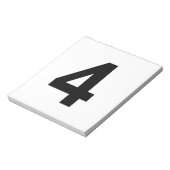 4 - nummer vier notitieblok (Gedraaid)