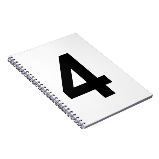 4 - nummer vier notitieboek (Rechterzijde)