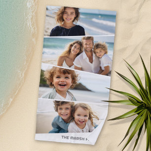 4 ongelijke fotocollage - funky vierzijdige kunst strandlaken