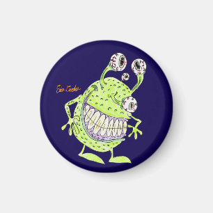 4-oog monster groen alien magneet