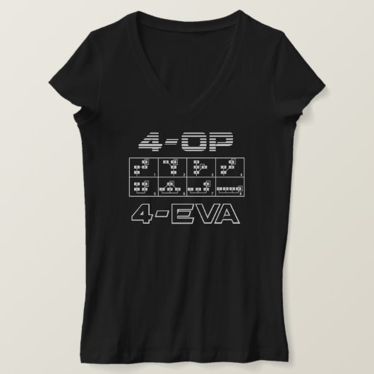 4-OP 4-EVA - 4-Operator FM Synthese T-shirt (Design voorkant)
