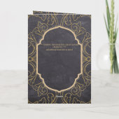 4 pages BAPTISM Invitation et programme OR Ornate (Dos)