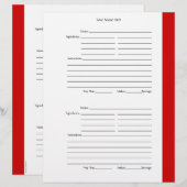 4 pagina's per pagina - Rood tweezijdig ontvangen  (Voorkant / Achterkant)