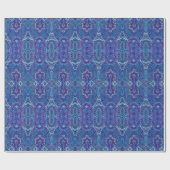 4 Paisley in blauw Cadeaupapier (Vlak)