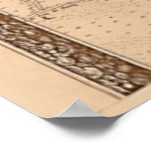 4 Panel Sepia de Rochefort Paris Map Lijst 1 Poster (Hoek)