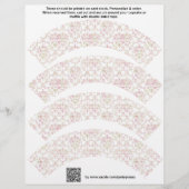 4 per vel Damasontwerp Aangepaste Cupcake-omhulsel Flyer (Voorkant)