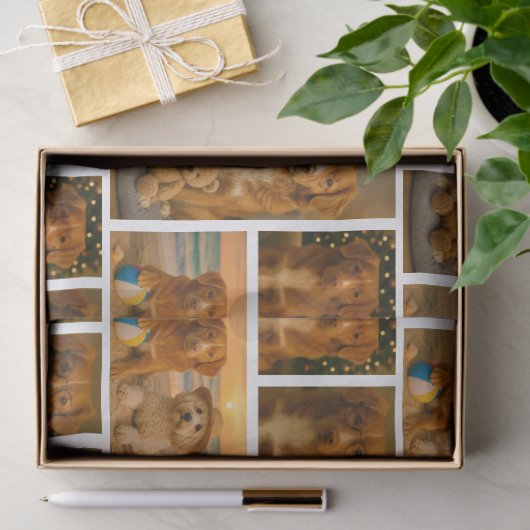 4 Personalized Photo Collage Tissuepapier (Geschenk)