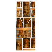 4 Persoonlijke Fotocollage Wijn Cadeautas (Achterkant)