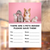 4 Pet Emergency Rescue Raamsticker (Vel 2)