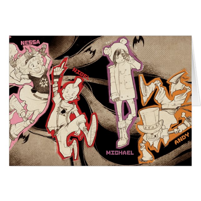 4 petits monstres - groupe (Devant horizontal)