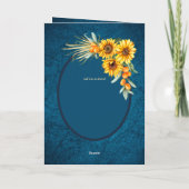 4 pg Espagnol BODA Invitations Marine Blue Sunflow (Dos)