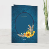 4 pg Espagnol BODA Invitations Marine Blue Sunflow (Dos)