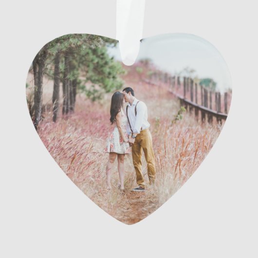 4 Photo 1er Noël Engagé Faux Marble Heart (dos)