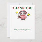 4 photo add message christmas mouse bedankkaart (Achterkant)