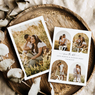 4 Photo Arche Save The Date Annonce de Mariage