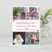 4 Photo Best Daddy Ever Fête des pères Carte de va (Debout devant)