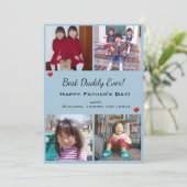 4 Photo Best Daddy Ever Fête des pères Carte de va (Debout devant)