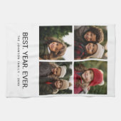 4 Photo Black White Minimalist - Beste jaar ooit Theedoek (Horizontaal)