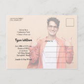 4 Photo Blue Graduation Party Invitation (Dos)