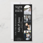 4 Photo Booth Style Wedding Save the Date Bookmark (Voorkant)