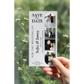 4 Photo Booth Style Wedding Save the Date Bookmark
