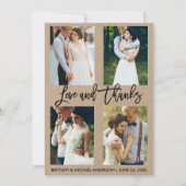 4 Photo Brush Script Love Merci Mariage Kraft (Devant)