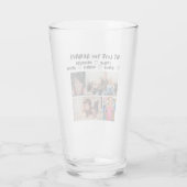 4 photo collage and personalized text photo gift glas (Achterkant)