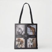 4 Photo Collage avec citation de chien Sac fourre- (Devant)
