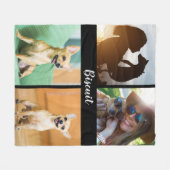 4 Photo Collage Couverture de chien avec noir | (Devant (Horizontal))