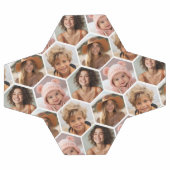 4 Photo Collage - funky honeycomb hexagon motif (Plat)