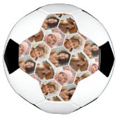 4 Photo Collage - funky honingraat hexagonpatroon Voetbal (Gedraaid)