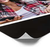 4 Photo Collage Graduation Party Affiche de bienve (Coin)