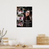 4 Photo Collage Graduation Party Welkom SIgn Poster (Keuken)
