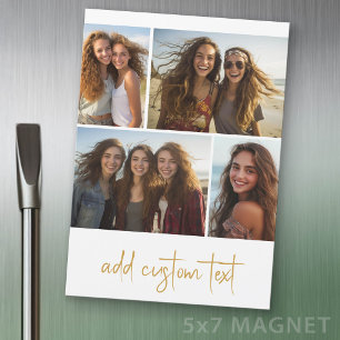 4 Photo Collage - Magnet à l'écriture tendance