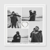 4 Photo Collage Mariage carte magnétique Faire-par (Devant)