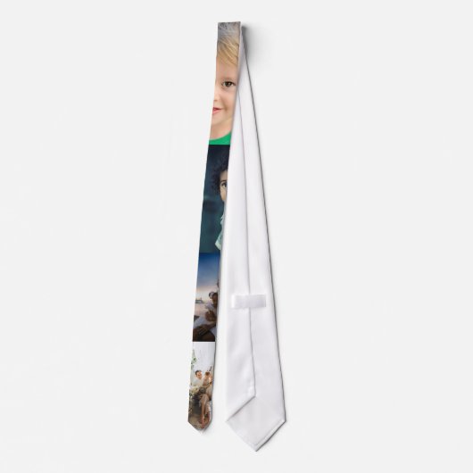 4 Photo Collage Personalized Stropdas (Achterkant)