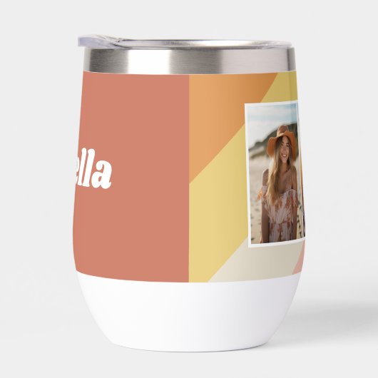 4 Photo Collage - Retro Stripes - chunky name (Droite)