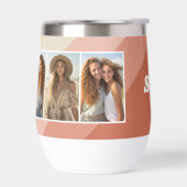 4 Photo Collage - Retro Stripes - chunky name (Gauche)