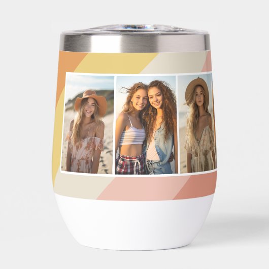 4 Photo Collage - Retro Stripes - chunky name (Avant)