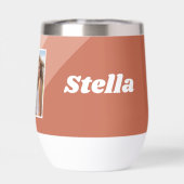 4 Photo Collage - Retro Stripes - dikke naam (Achterkant)