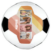 4 Photo Collage - Retro Stripes - dikke naam Voetbal (Gedraaid)