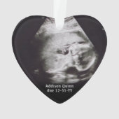 4 Photo Grossesse 1er Noël Faux Marbre Coeur (dos)